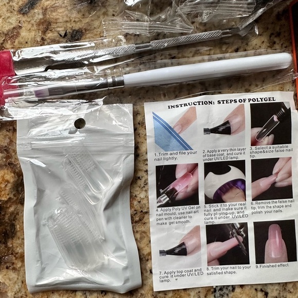 11pc Nail Tips Set, Tips, Colors, UV Lamp, Women’s, OS - Picture 4 of 5